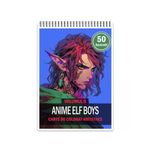 Carti si Birotica - Carti - Carti pentru copii - Carti de colorat - Carte de colorat pentru relaxare si antistres, 50 de ilustratii, Anime Elf Boys - Volumul II, 106 pagini, A5 - Infinity.ro