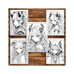 Carti si Birotica - Carti - Carti pentru copii - Carti de colorat - Carte de colorat pentru relaxare si antistres, 50 de ilustratii, Anime Devils Girls, 106 pagini, A5 - Infinity.ro