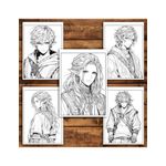 Carti si Birotica - Carti - Carti pentru copii - Carti de colorat - Carte de colorat pentru relaxare si antistres, 50 de ilustratii, Anime Elf Boys - Volumul II, 106 pagini, A5 - Infinity.ro