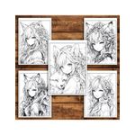 Carti si Birotica - Carti - Carti pentru copii - Carti de colorat - Carte de colorat pentru relaxare si antistres, 50 de ilustratii, Anime Fox Girls - Volumul II, 106 pagini, A5 - Infinity.ro