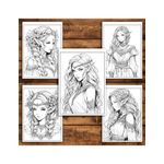 Carti si Birotica - Carti - Carti pentru copii - Carti de colorat - Carte de colorat pentru relaxare si antistres, 50 de ilustratii, Anime Elf Girls - Volumul II, 106 pagini, A5 - Infinity.ro