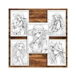 Carti si Birotica - Carti - Carti pentru copii - Carti de colorat - Carte de colorat pentru relaxare si antistres, 50 de ilustratii, Anime Farmer Girls - Volumul II, 106 pagini, A5 - Infinity.ro