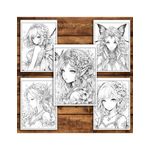 Carti si Birotica - Carti - Carti pentru copii - Carti de colorat - Carte de colorat pentru relaxare si antistres, 50 de ilustratii, Anime Fairies, 106 pagini, A5 - Infinity.ro