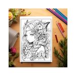 Carti si Birotica - Carti - Carti pentru copii - Carti de colorat - Carte de colorat pentru relaxare si antistres, 50 de ilustratii, Anime Fairies, 106 pagini, A5 - Infinity.ro