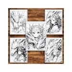 Carti si Birotica - Carti - Carti pentru copii - Carti de colorat - Carte de colorat pentru relaxare si antistres, 50 de ilustratii, Anime Girls and Dragons, 106 pagini, A5 - Infinity.ro