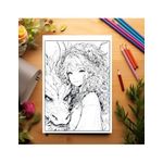 Carti si Birotica - Carti - Carti pentru copii - Carti de colorat - Carte de colorat pentru relaxare si antistres, 50 de ilustratii, Anime Girls and Dragons, 106 pagini, A5 - Infinity.ro