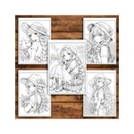Carti si Birotica - Carti - Carti pentru copii - Carti de colorat - Carte de colorat pentru relaxare si antistres, 50 de ilustratii, Anime Farmer Girls - Volumul II, 106 pagini, A5 - Infinity.ro