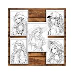 Carti si Birotica - Carti - Carti pentru copii - Carti de colorat - Carte de colorat pentru relaxare si antistres, 50 de ilustratii, Anime Fete cu Palarii - Volumul II, 106 pagini, A5 - Infinity.ro
