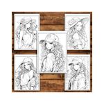 Carti si Birotica - Carti - Carti pentru copii - Carti de colorat - Carte de colorat pentru relaxare si antistres, 50 de ilustratii, Anime Fete cu Palarii - Volumul II, 106 pagini, A5 - Infinity.ro