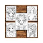 Carti si Birotica - Carti - Carti pentru copii - Carti de colorat - Carte de colorat pentru relaxare si antistres, 50 de ilustratii, Anime Flower Girls,106 pagini, A5 - Infinity.ro