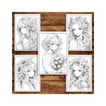 Carti si Birotica - Carti - Carti pentru copii - Carti de colorat - Carte de colorat pentru relaxare si antistres, 50 de ilustratii, Anime Flower Girls,106 pagini, A5 - Infinity.ro