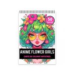 Carti si Birotica - Carti - Carti pentru copii - Carti de colorat - Carte de colorat pentru relaxare si antistres, 50 de ilustratii, Anime Flower Girls,106 pagini, A5 - Infinity.ro
