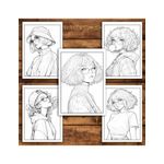 Carti si Birotica - Carti - Carti pentru copii - Carti de colorat - Carte de colorat pentru relaxare si antistres, 50 de ilustratii, Anime Hipster Girls, 106 pagini, A5 - Infinity.ro