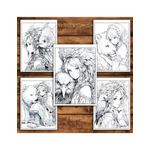 Carti si Birotica - Carti - Carti pentru copii - Carti de colorat - Carte de colorat pentru relaxare si antistres, 50 de ilustratii, Anime Girls with Animals, 106 pagini, A5 - Infinity.ro