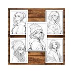 Carti si Birotica - Carti - Carti pentru copii - Carti de colorat - Carte de colorat pentru relaxare si antistres, 50 de ilustratii, Anime Hipster Girls, 106 pagini, A5 - Infinity.ro