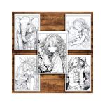 Carti si Birotica - Carti - Carti pentru copii - Carti de colorat - Carte de colorat pentru relaxare si antistres, 50 de ilustratii, Anime Girls with Animals, 106 pagini, A5 - Infinity.ro