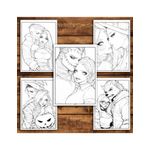 Carti si Birotica - Carti - Carti pentru copii - Carti de colorat - Carte de colorat pentru relaxare si antistres, 50 de ilustratii, Anime Halloween Couples, 106 pagini, A5 - Infinity.ro