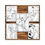 Carti si Birotica - Carti - Carti pentru copii - Carti de colorat - Carte de colorat pentru relaxare si antistres, 50 de ilustratii, Anime Halloween Couples, 106 pagini, A5 - Infinity.ro