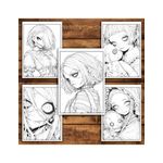 Carti si Birotica - Carti - Carti pentru copii - Carti de colorat - Carte de colorat pentru relaxare si antistres, 50 de ilustratii, Anime Horror Vibes, 106 pagini, A5 - Infinity.ro