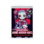 Carti si Birotica - Carti - Carti pentru copii - Carti de colorat - Carte de colorat pentru relaxare si antistres, 50 de ilustratii, Anime Horror Vibes, 106 pagini, A5 - Infinity.ro