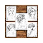 Carti si Birotica - Carti - Carti pentru copii - Carti de colorat - Carte de colorat pentru relaxare si antistres, 50 de ilustratii, Anime Hipster Boys, 106 pagini, A5 - Infinity.ro