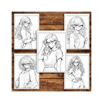 Carti si Birotica - Carti - Carti pentru copii - Carti de colorat - Carte de colorat pentru relaxare si antistres, 50 de ilustratii, Anime Girls with Glasses - Volumul II, 106 pagini, A5 - Infinity.ro