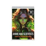Carti si Birotica - Carti - Carti pentru copii - Carti de colorat - Carte de colorat pentru relaxare si antistres, 50 de ilustratii, Anime Mad Scientists, 106 pagini, A5 - Infinity.ro