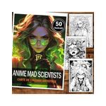 Carti si Birotica - Carti - Carti pentru copii - Carti de colorat - Carte de colorat pentru relaxare si antistres, 50 de ilustratii, Anime Mad Scientists, 106 pagini, A5 - Infinity.ro