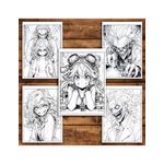 Carti si Birotica - Carti - Carti pentru copii - Carti de colorat - Carte de colorat pentru relaxare si antistres, 50 de ilustratii, Anime Mad Scientists, 106 pagini, A5 - Infinity.ro