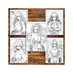 Carti si Birotica - Carti - Carti pentru copii - Carti de colorat - Carte de colorat pentru relaxare si antistres, 50 de ilustratii, Anime Martial Artists, 106 pagini, A5 - Infinity.ro