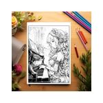 Carti si Birotica - Carti - Carti pentru copii - Carti de colorat - Carte de colorat pentru relaxare si antistres, 50 de ilustratii, Anime Musician Girls, 106 pagini, A5 - Infinity.ro