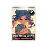 Carti si Birotica - Carti - Carti pentru copii - Carti de colorat - Carte de colorat pentru relaxare si antistres, 50 de ilustratii, Anime Martial Artists, 106 pagini, A5 - Infinity.ro