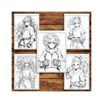 Carti si Birotica - Carti - Carti pentru copii - Carti de colorat - Carte de colorat pentru relaxare si antistres, 50 de ilustratii, Anime Martial Artists, 106 pagini, A5 - Infinity.ro