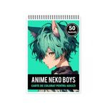 Carti si Birotica - Carti - Carti pentru copii - Carti de colorat - Carte de colorat pentru relaxare si antistres, 50 de ilustratii, Anime Necko Boys, 106 pagini, A5 - Infinity.ro