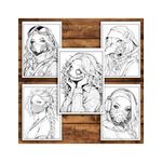 Carti si Birotica - Carti - Carti pentru copii - Carti de colorat - Carte de colorat pentru relaxare si antistres, 50 de ilustratii, Anime Mask Girls, 106 pagini, A5 - Infinity.ro