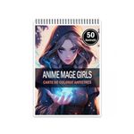 Carti si Birotica - Carti - Carti pentru copii - Carti de colorat - Carte de colorat pentru relaxare si antistres, 50 de ilustratii, Anime Mage Girls, 106 pagini, A5 - Infinity.ro