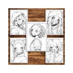 Carti si Birotica - Carti - Carti pentru copii - Carti de colorat - Carte de colorat pentru relaxare si antistres, 50 de ilustratii, Anime Mask Girls, 106 pagini, A5 - Infinity.ro