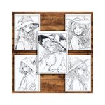 Carti si Birotica - Carti - Carti pentru copii - Carti de colorat - Carte de colorat pentru relaxare si antistres, 50 de ilustratii, Anime Mage Girls, 106 pagini, A5 - Infinity.ro