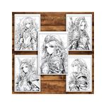 Carti si Birotica - Carti - Carti pentru copii - Carti de colorat - Carte de colorat pentru relaxare si antistres, 50 de ilustratii, Anime Paladin Girls, 106 pagini, A5 - Infinity.ro