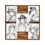 Carti si Birotica - Carti - Carti pentru copii - Carti de colorat - Carte de colorat pentru relaxare si antistres, 50 de ilustratii, Anime Police Girls, 106 pagini, A5 - Infinity.ro