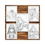 Carti si Birotica - Carti - Carti pentru copii - Carti de colorat - Carte de colorat pentru relaxare si antistres, 50 de ilustratii, Anime Necromancers, 106 pagini, A5 - Infinity.ro