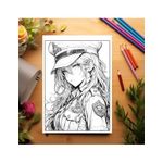 Carti si Birotica - Carti - Carti pentru copii - Carti de colorat - Carte de colorat pentru relaxare si antistres, 50 de ilustratii, Anime Police Girls, 106 pagini, A5 - Infinity.ro