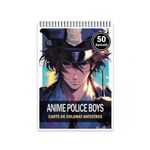 Carti si Birotica - Carti - Carti pentru copii - Carti de colorat - Carte de colorat pentru relaxare si antistres, 50 de ilustratii, Anime Police Boys, 106 pagini, A5 - Infinity.ro