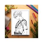 Carti si Birotica - Carti - Carti pentru copii - Carti de colorat - Carte de colorat pentru relaxare si antistres, 50 de ilustratii, Anime Police Boys, 106 pagini, A5 - Infinity.ro