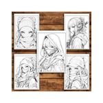 Carti si Birotica - Carti - Carti pentru copii - Carti de colorat - Carte de colorat pentru relaxare si antistres, 50 de ilustratii, Anime Ninja Girls - Volumul II, 106 pagini, A5 - Infinity.ro
