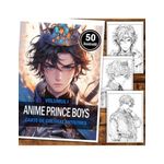 Carti si Birotica - Carti - Carti pentru copii - Carti de colorat - Carte de colorat pentru relaxare si antistres, 50 de ilustratii, Anime Prince Boys, 106 pagini, A5 - Infinity.ro