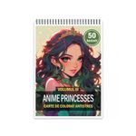 Carti si Birotica - Carti - Carti pentru copii - Carti de colorat - Carte de colorat pentru relaxare si antistres, 50 de ilustratii, Anime Princesses - Volumul III, 106 pagini, A5 - Infinity.ro