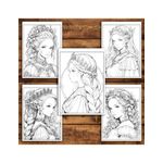 Carti si Birotica - Carti - Carti pentru copii - Carti de colorat - Carte de colorat pentru relaxare si antistres, 50 de ilustratii, Anime Princesses - Volumul IV, 106 pagini, A5 - Infinity.ro