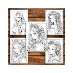 Carti si Birotica - Carti - Carti pentru copii - Carti de colorat - Carte de colorat pentru relaxare si antistres, 50 de ilustratii, Anime Princesses - Volumul IV, 106 pagini, A5 - Infinity.ro