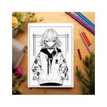 Carti si Birotica - Carti - Carti pentru copii - Carti de colorat - Carte de colorat pentru relaxare si antistres, 50 de ilustratii, Anime Punk Girls - Volumul II, 106 pagini, A5 - Infinity.ro